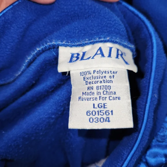 🌟 Blair Vintage Large Blue Women's Robe with Zipper - Grandma Vibes - Y2K - Picture 8 of 9